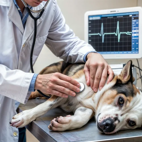veterinarian-examining-dogs-heart-with-stethoscope